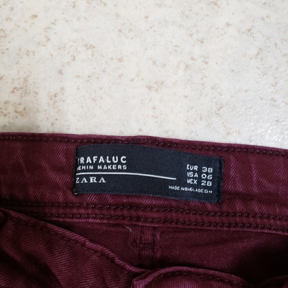 ZARA wine colored skinny jeans - Picture 4 of 5